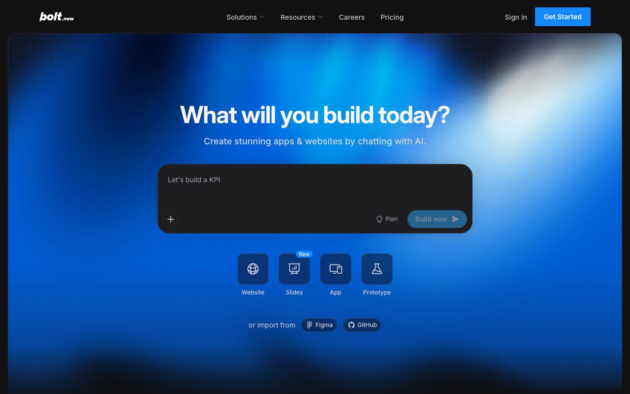 Bolt homepage screenshot captured 2026-09-02