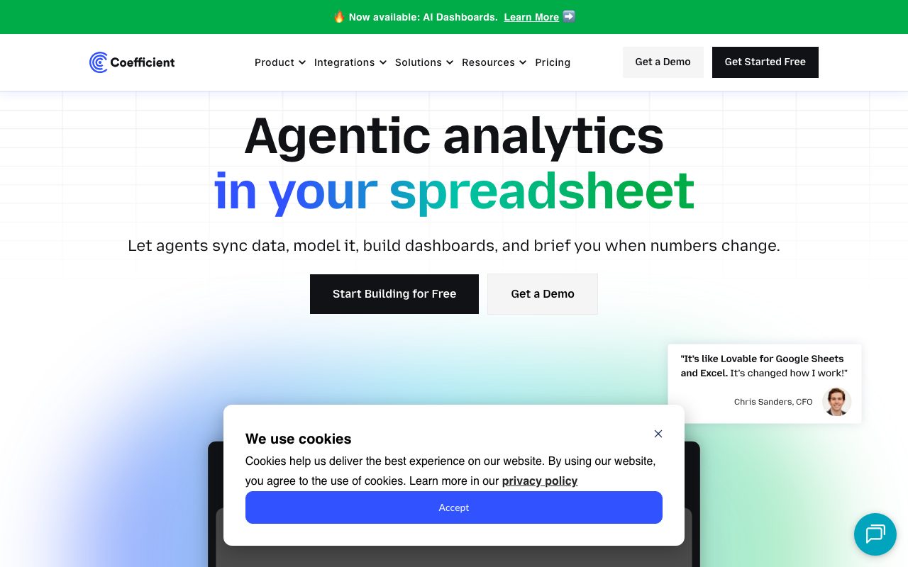 Coefficient homepage screenshot captured 2026-09-08