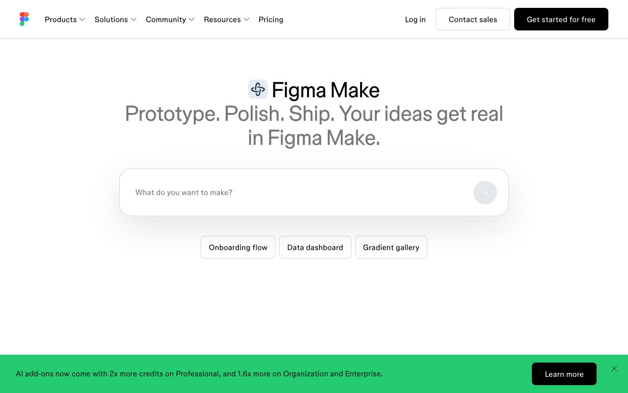 Figma Make homepage screenshot captured 2026-09-08