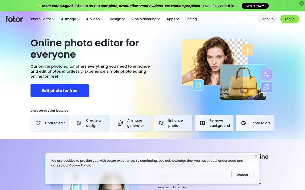 Fotor homepage screenshot captured 2026-09-08