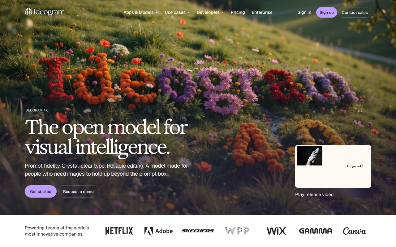 Ideogram homepage screenshot captured 2026-09-02