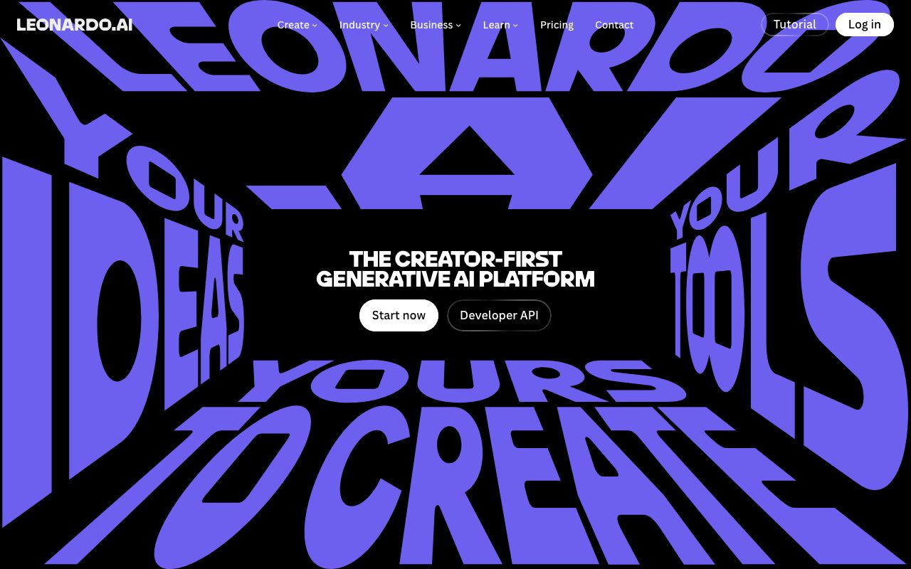 Leonardo.Ai homepage screenshot captured 2026-09-02