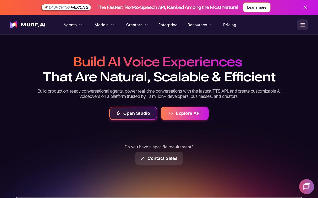 Murf AI homepage screenshot captured 2026-09-02