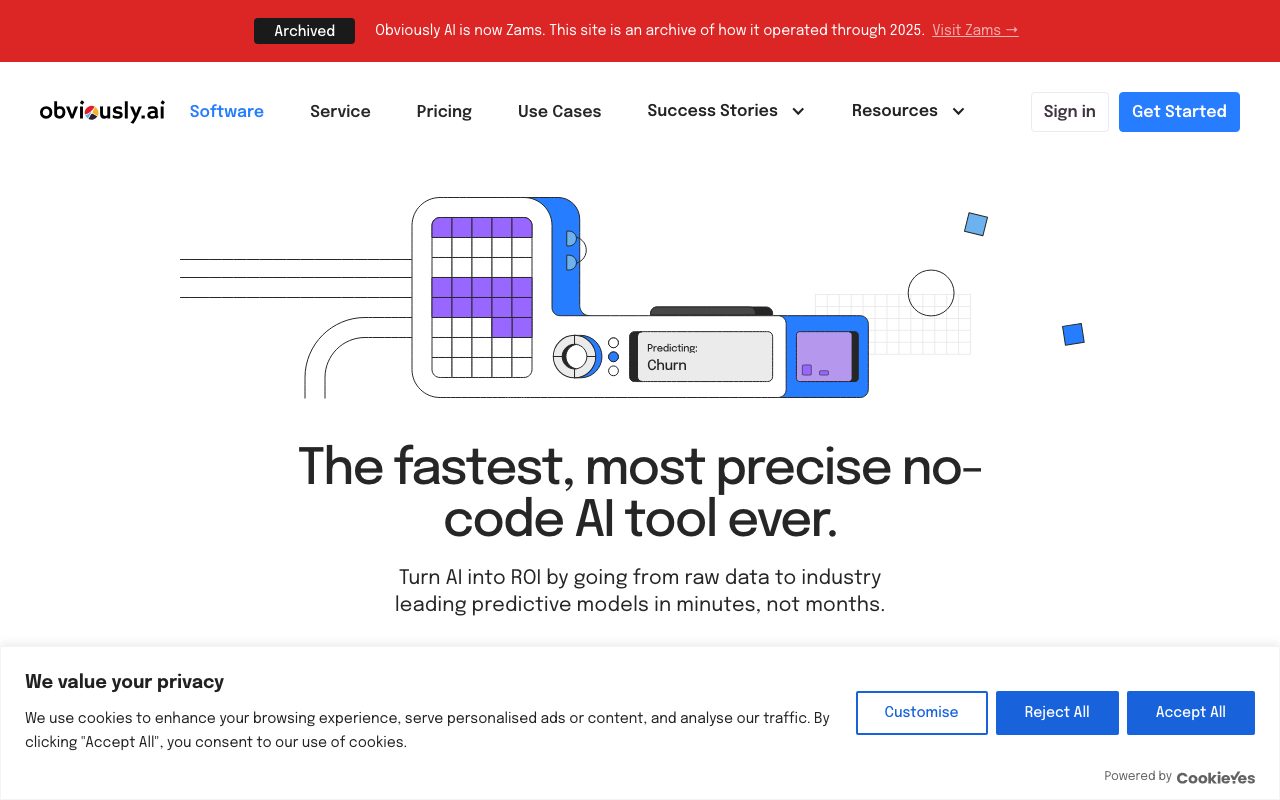 Obviously AI homepage screenshot captured 2026-09-08