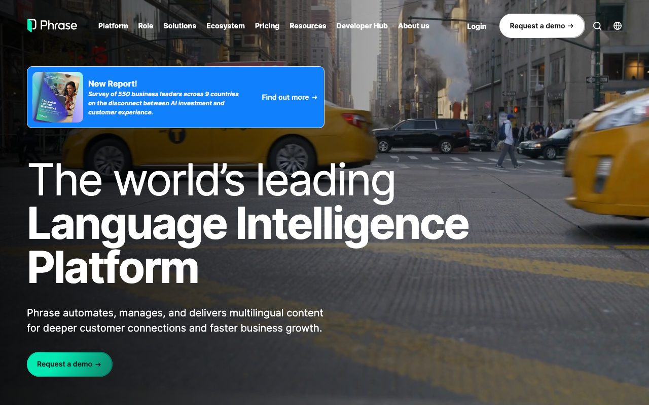 Phrase homepage screenshot captured 2026-09-08