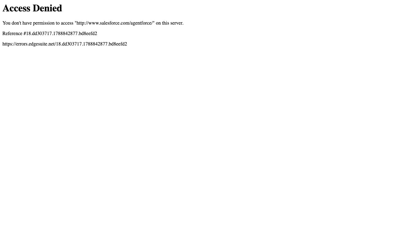 Salesforce Agentforce homepage screenshot captured 2026-09-08