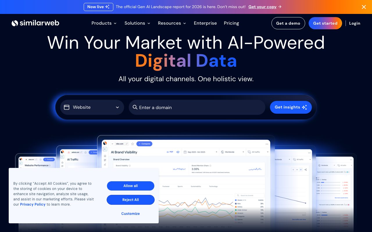 Similarweb homepage screenshot captured 2026-09-08
