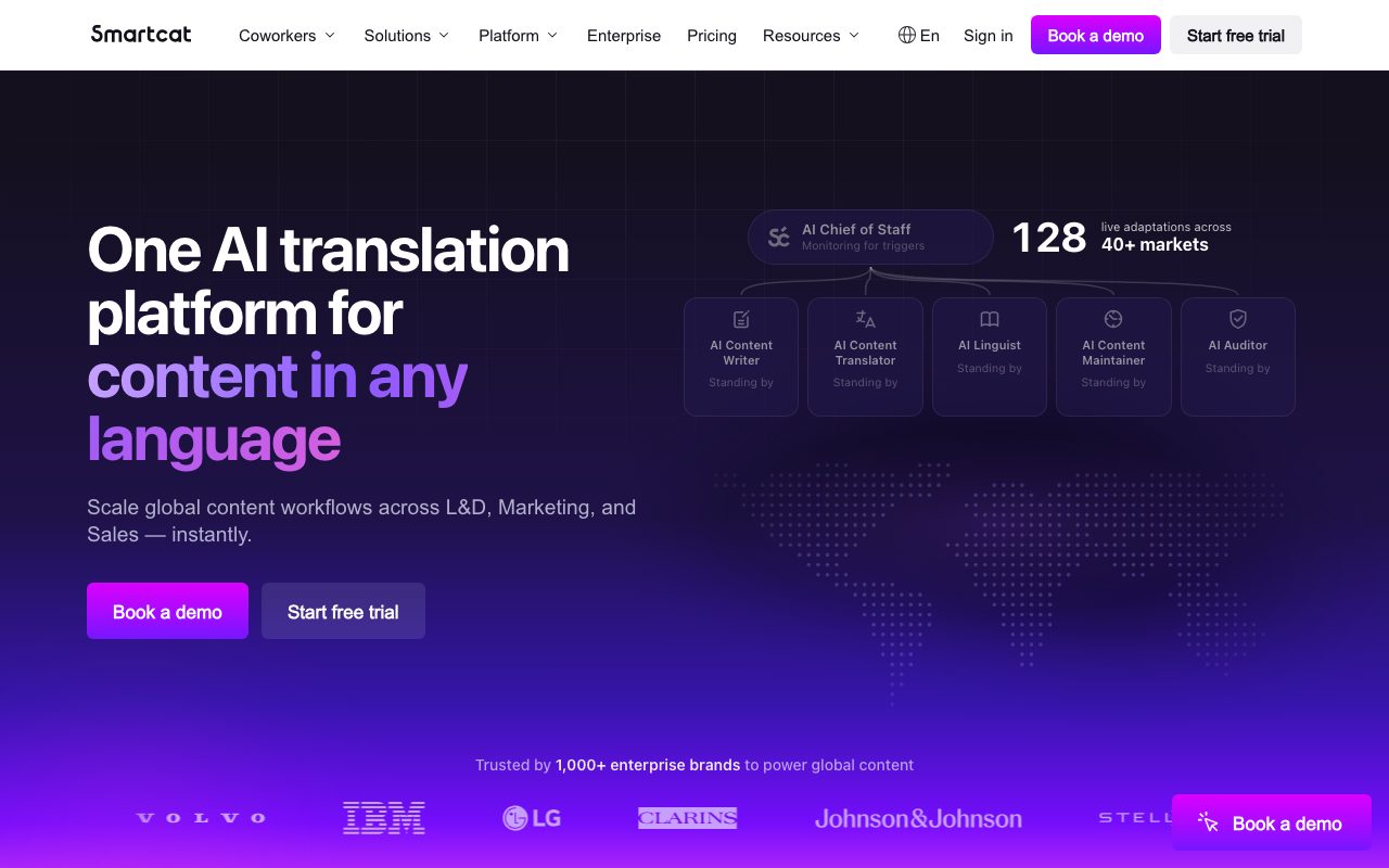 Smartcat homepage screenshot captured 2026-09-02