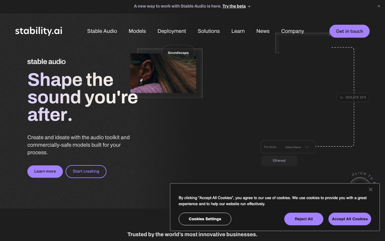 Stable Diffusion homepage screenshot captured 2026-09-02