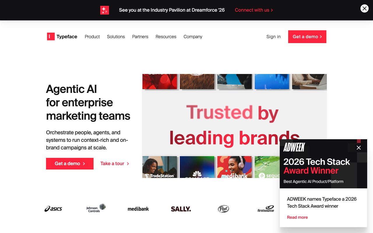 Typeface homepage screenshot captured 2026-09-08