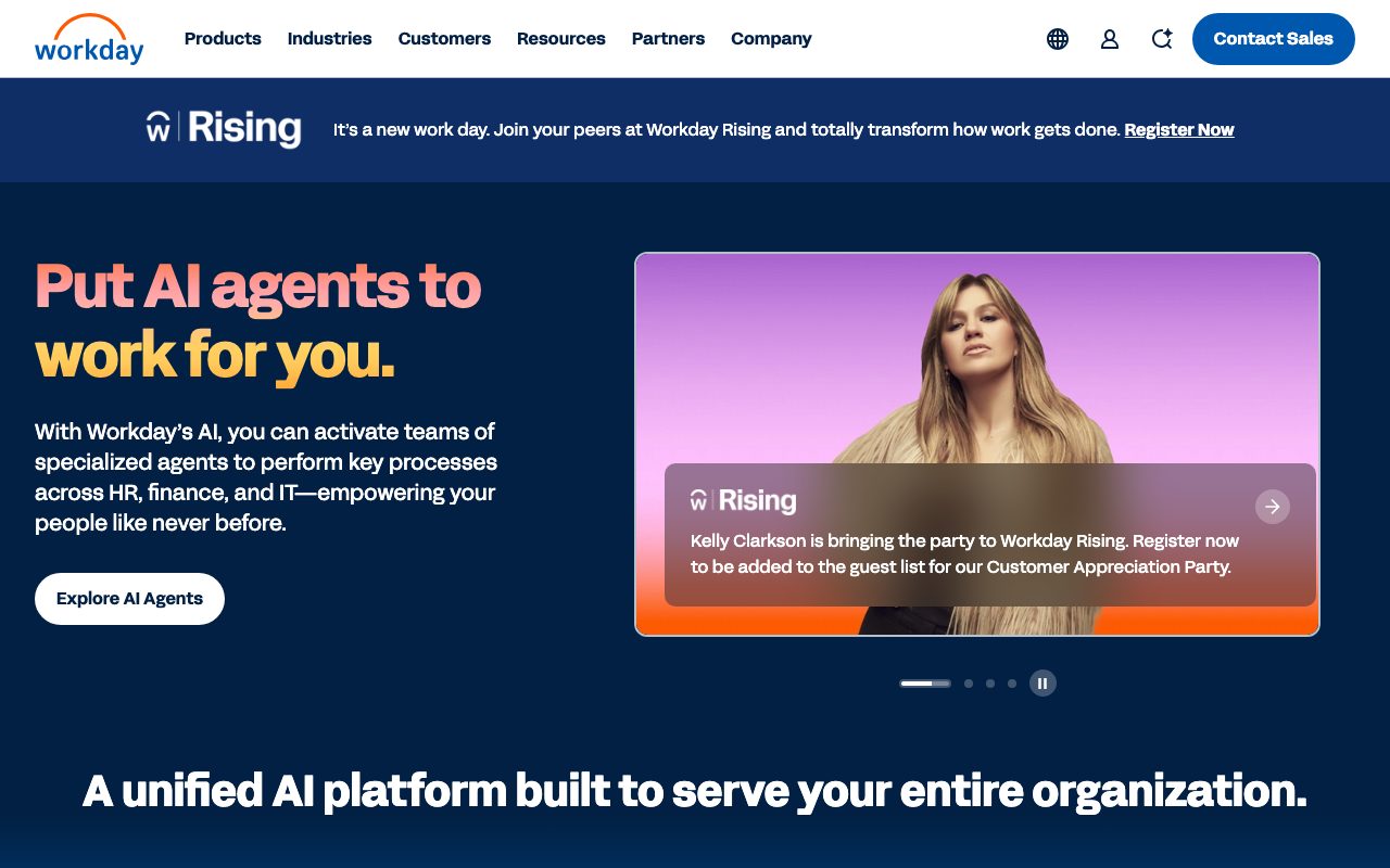 Workday homepage screenshot captured 2026-09-08