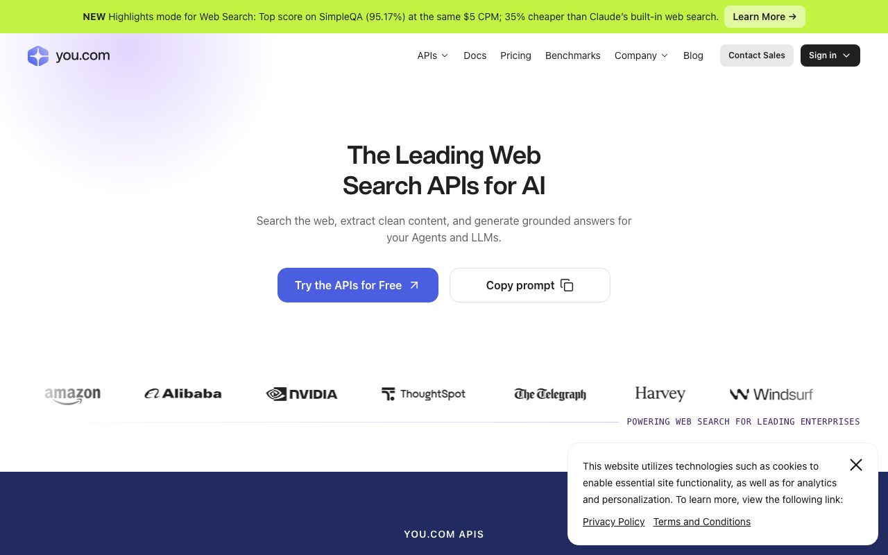 You.com homepage screenshot captured 2026-09-02
